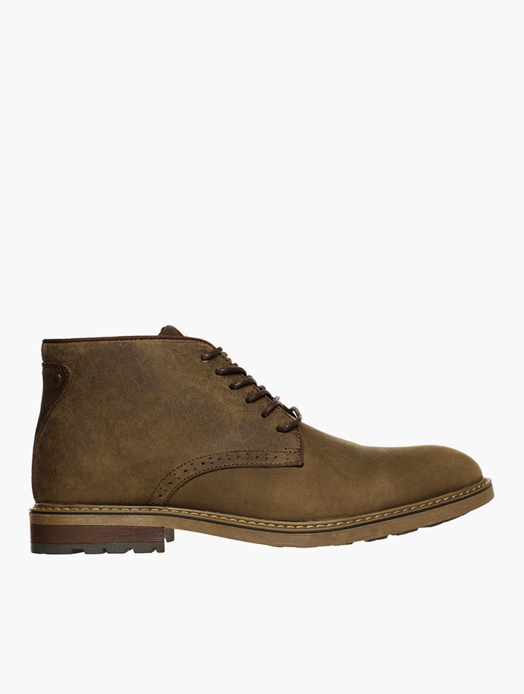 MyRunway | Shop Tread + Miller Olive Lace Up Ankle Boots for Men